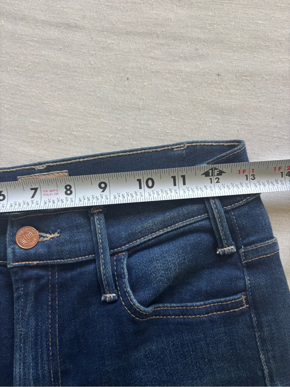 Mother The Hustler Ankle Fray Jeans Home Movies Wash 26 High Rise Flare - Picture 8 of 11